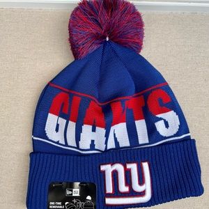 New York Giants 2023 New Era Team Color Cuffed Knit With Pom NFL NWT OSFA